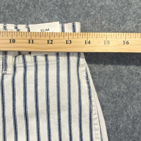 NWT J. Crew Women's Slim Wide-Leg Jeans Size 25 AJ529 Blue White Stripe, NWT - Picture 13 of 15